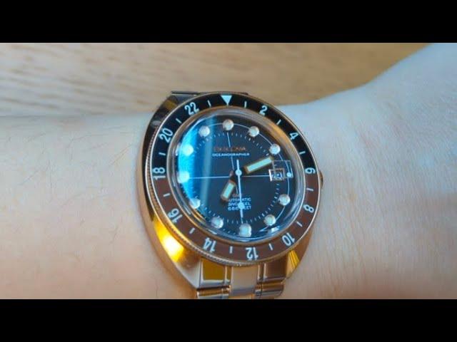 ROLEX Root Beer vibes for less?? BULOVA 97B215 Oceanographer GMT Watch Review - @TwoMinuteWatches