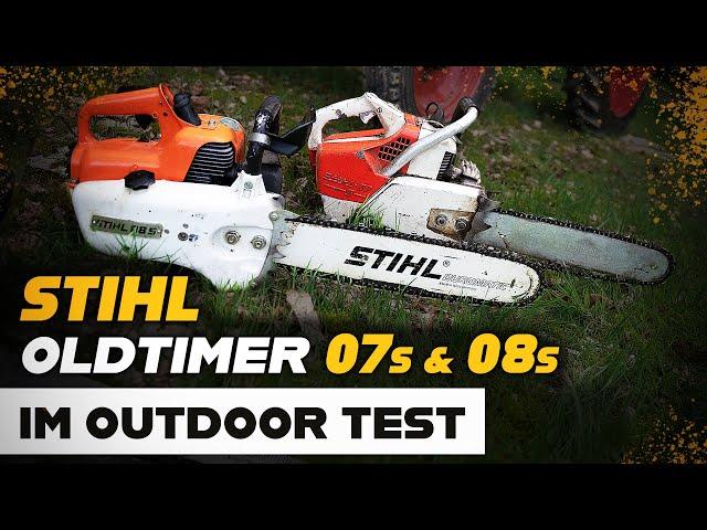 STIHL Kettensägen-Oldtimer im Outdoor Test - STIHL 07s & 08s