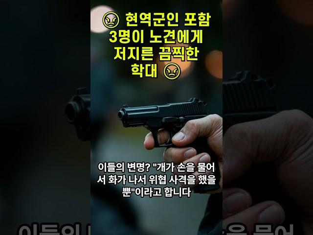  현역군인 포함 3명이 노견에게 저지른 끔찍한 학대 