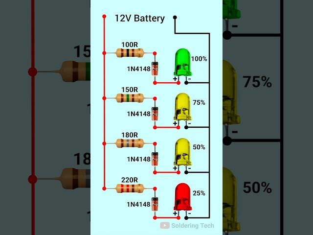 12V battery charging level indicator | Battery charger #batterycharger #diy