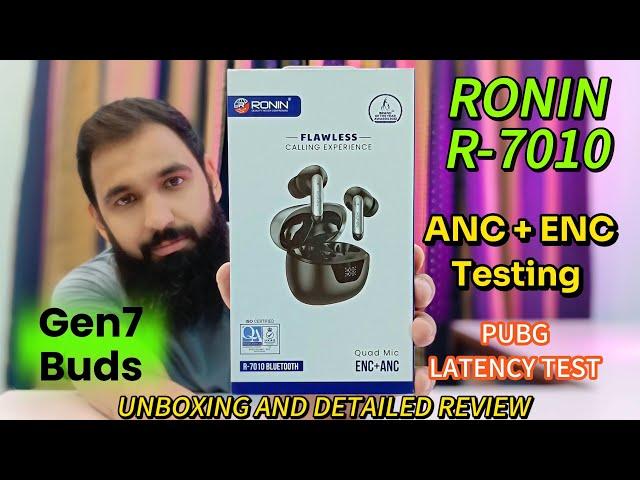 Ronin R7010 Gen7 buds | R-7010 unboxing and review | R7010 Mic calling test and PUBG delay test 