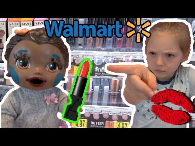 BABY ALIVE SHOPS for MAKEUP! SNEAKY LILLY! The Lilly and Mommy Show. The TOYTASTIC Sisters!