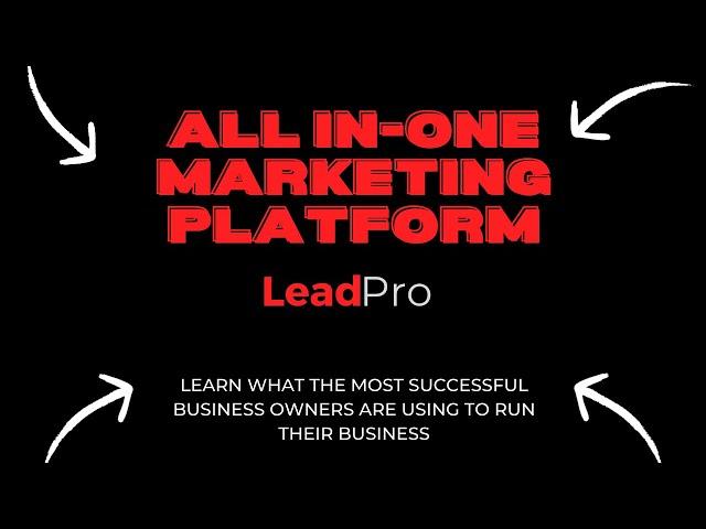 All In-one Marketing Platform WalkThrough