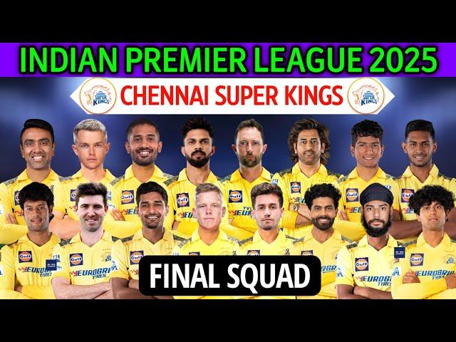 IPL 2025 Chennai Super Kings New Squad | Chennai Team Squad 2025 | CSK 2025 Squad | CSK Team 2025