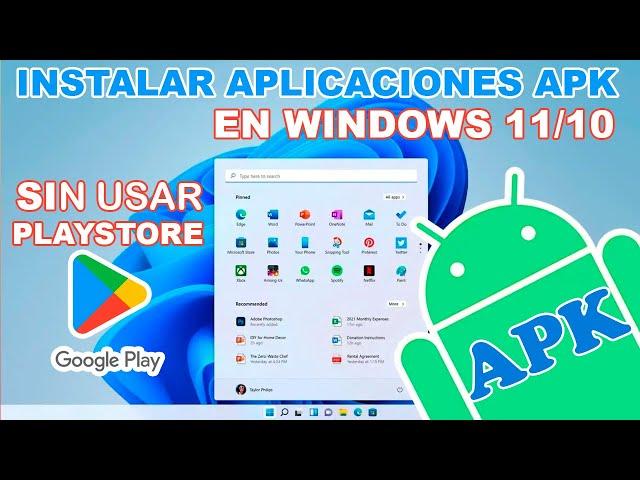 Como Instalar aplicaciones APK en Windows 11 / 10 || ACTUALIZADO 2024