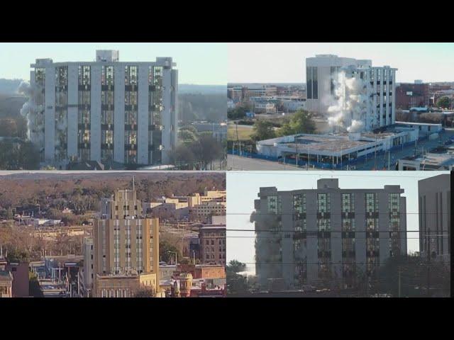 Compilation: 16-story Ramada hotel implodes in Georgia — multiple angles