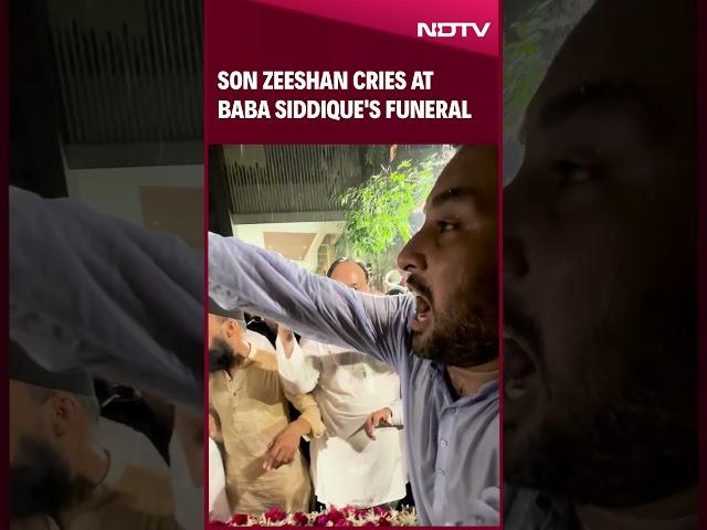 Baba Siddique Funeral | Baba Siddique's Funeral Procession: Son Zeeshan In Tears