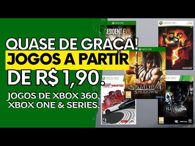 SÓ JOGO BARATO DE XBOX 360, XBOX ONE e SERIES de R$ 1,90 a R$ 50,00 - Ofertas QUASE DE GRAÇA!