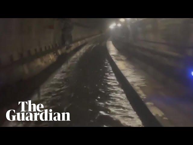 Extreme flooding in tunnel used by Eurostar halts trains