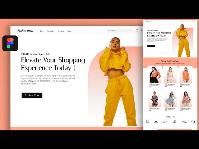 Designing an E-commerce Website in figma - Fashion ecommerce