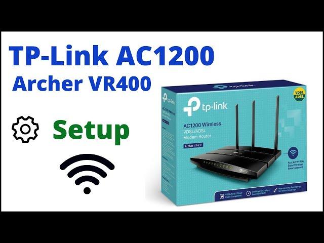 HowTo Setup TP-Link AC1200 Archer VR400 VDSL/ADSL Modem | TP-Link VR400 Setup , #horizoninfotech