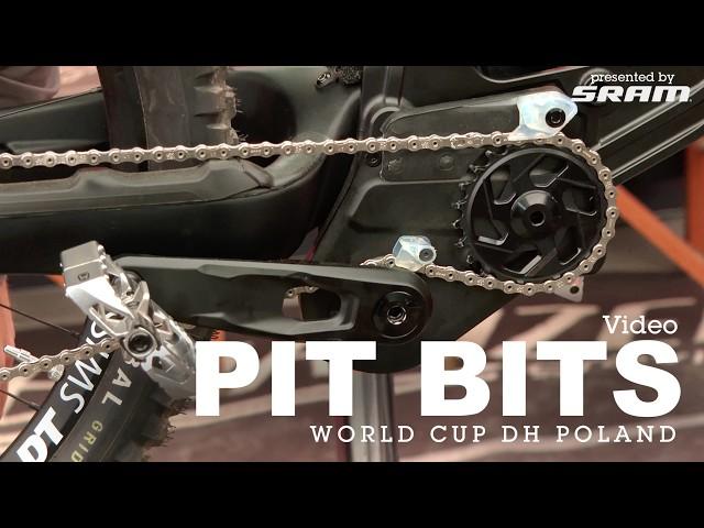 Adding WEIGHT to DH BIKES - PIT BITS - Bielsko-Biala, Poland World Cup
