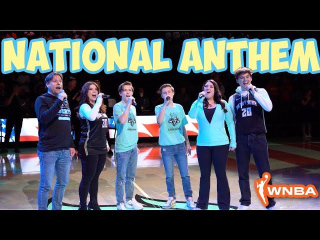 FAMILY SINGS "National Anthem" for 19,000 People at WNBA Game!!