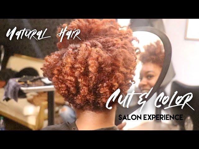 Natural Hair SALON EXPERIENCE! | Hair Cut + Color!!