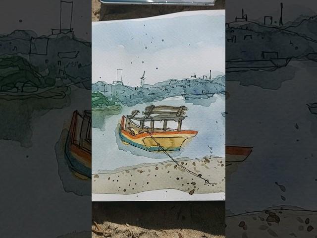 Sketching Mutun Beach Lampung #urbansketch #urbansketching #urbansketch