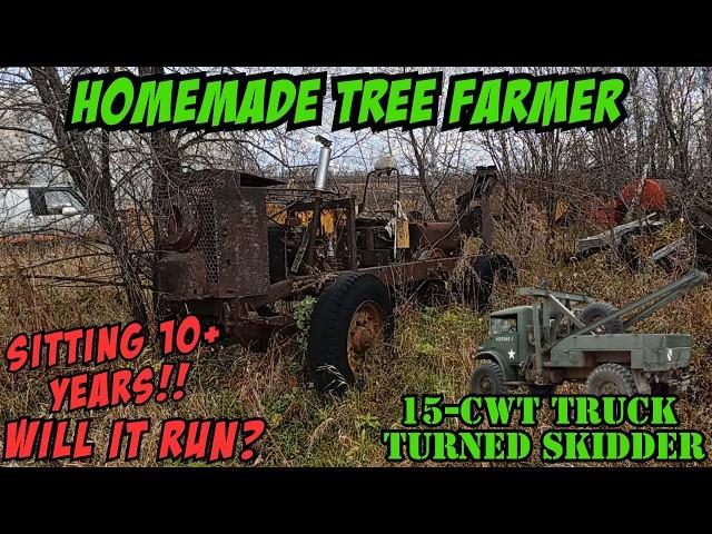 Abandoned Homemade Skidder! Can we get this tree farmer to run and drive again?