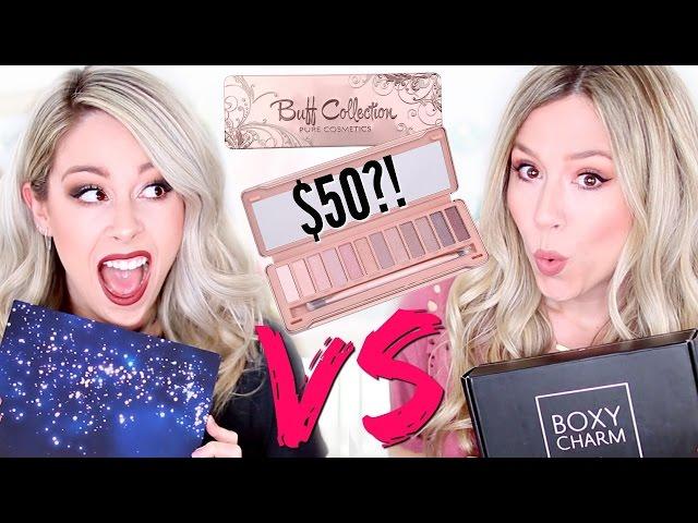 OMG!! $50 Palette?! | UNBOXING: Boxycharm VS Glossybox - December