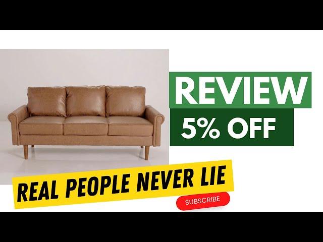 Ainsley 73 Faux Leather Sofa Review - Steelside - Wayfair - Never Lie -  Habib 1 Reviews