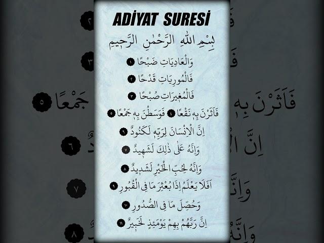 Adiyat Suresi