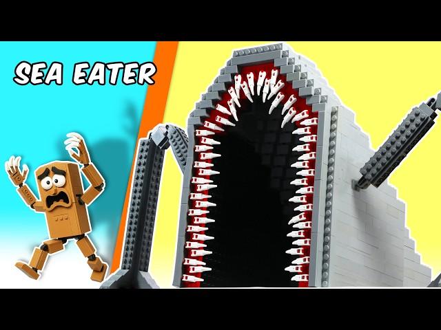 Cursed LEGO SEA EATER vs TUNG TUNG SAHUR  The Infected Meme Monster Battle!