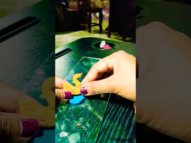 Easy duck  art with Modelling clay ‍