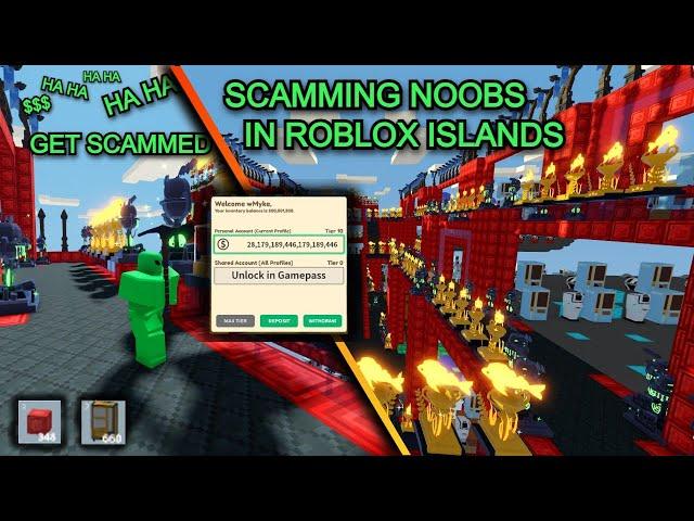 Scamming People In Roblox Islands!