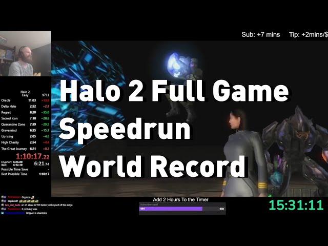 Halo 2 Full Game Easy World Record 1:12:52 (1:10:15)