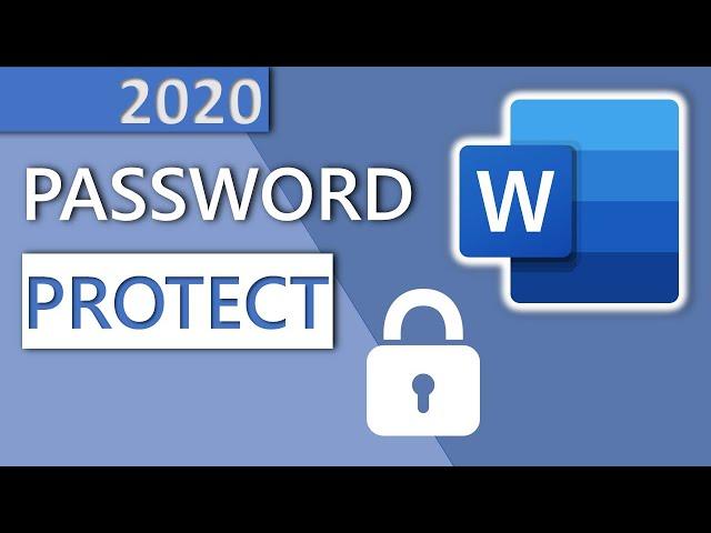 How to password protect a Word document in 1 MINUTE (HD 2020)