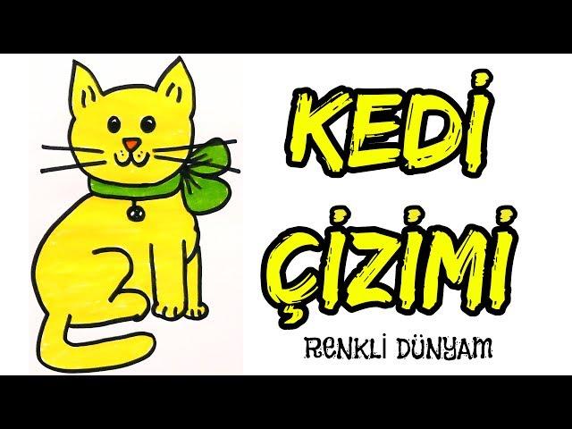 Kedi Nasıl Çizilir ? Kedi Çizimi (How to draw a cat) Renkli Dünyam