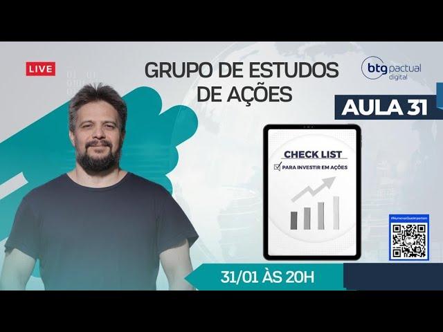 Check-list de escolha de ações - Grupo de Estudos de Ações - Aula #31