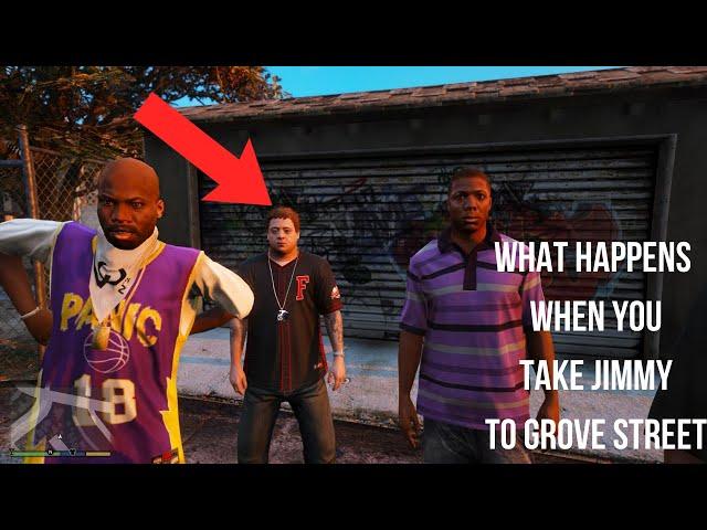 GTA 5 - What Happens When You Take JIMMY to GROVE STREET?