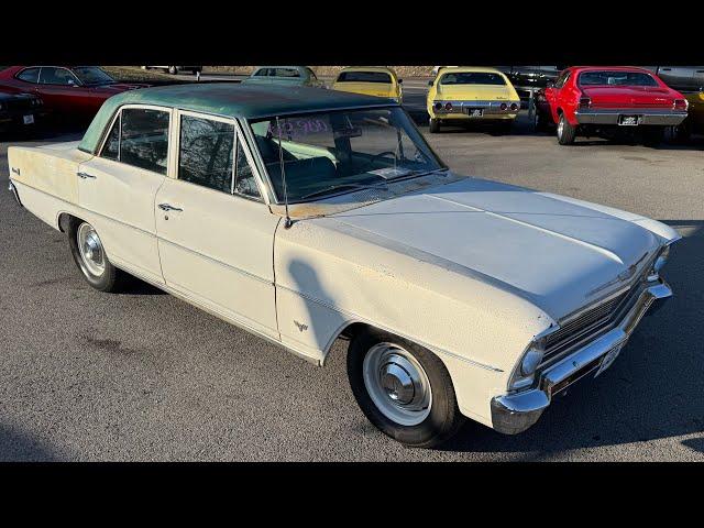 Test Drive 1966 Chevrolet Chevy II Nova 4-Door $13,900 Maple Motors #2836