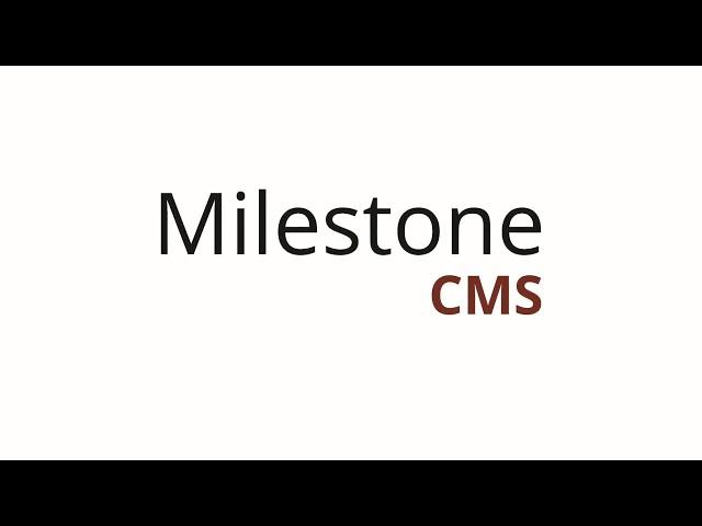 Product Demo Video Milestone CMS