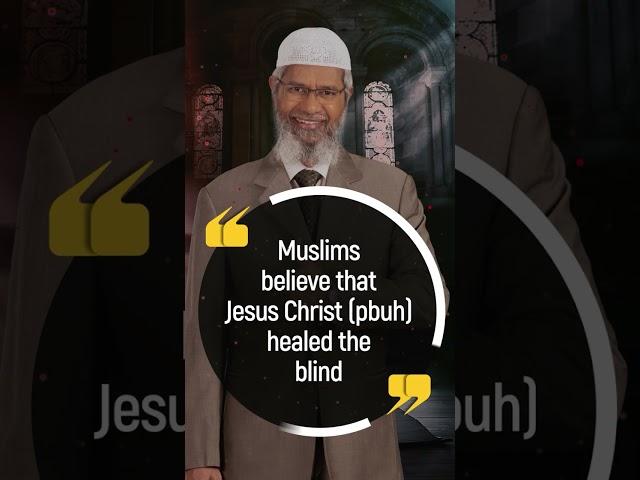 Muslims believe that Jesus Christ (p) healed the blind & the Lepers with Allah's (God's) Permission