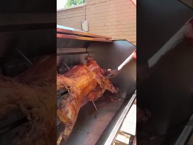 How to carve a lamb on the spit