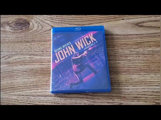 John Wick: Chapters 1-3 Blu Ray + DVD + Digital with Menu Screen