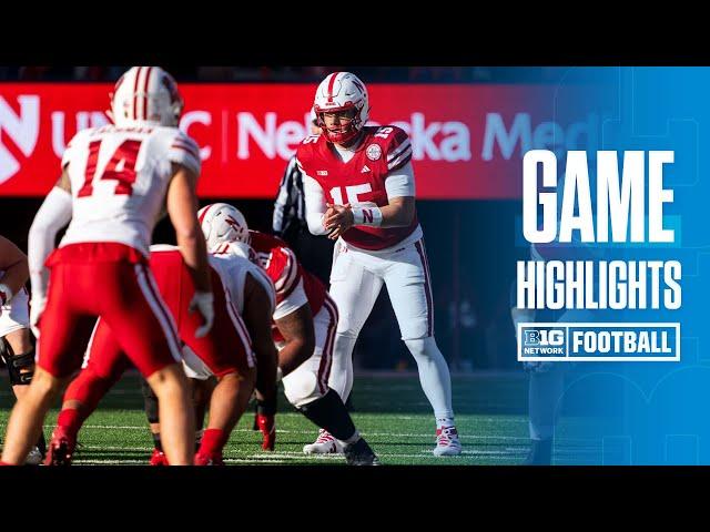 Wisconsin at Nebraska | HIGHLIGHTS | Big Ten Football | 11/23/24