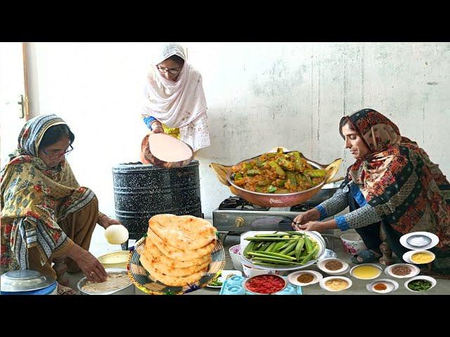 Village Life || Sham Ka Roti Salan Masala Bhindi Tandoori Roti Ky Sath || Irma's family vlog