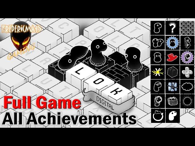 LOK Digital FULL GAME 100% Walkthrough / All Achievements / Soluce (Minimal Puzzle Game)