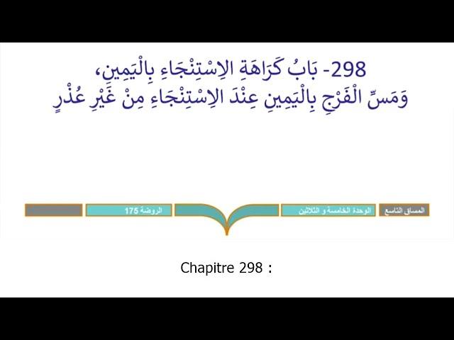 Riyad As-Salihin 298 : Où il est réprouvé de se laver les émonctoires avec la main droite