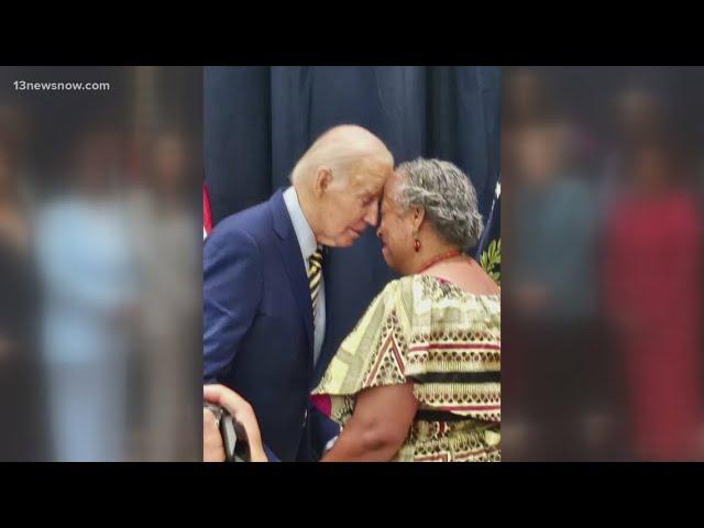 President Biden visits with the Tucker family in Angola