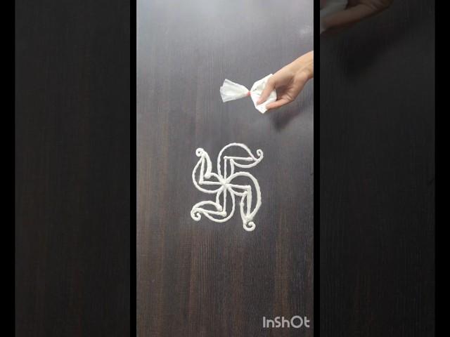 Swastik rangoli design