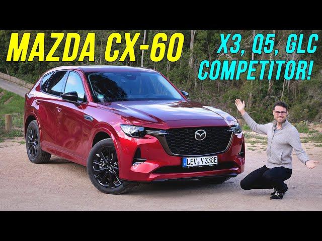 all-new Mazda CX-60 driving REVIEW with first-ever PHEV! (CX-70 US) Can it challenge X3, Q5 and GLC?