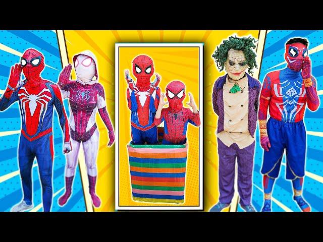 JOKER breaks into Spider-man's house - KID SPIDER MAN defeats BAD GUYS || Action Movie Compilation