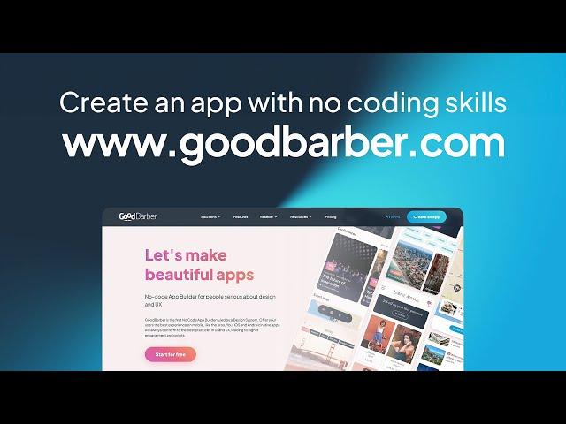 Create your mobile app with GoodBarber