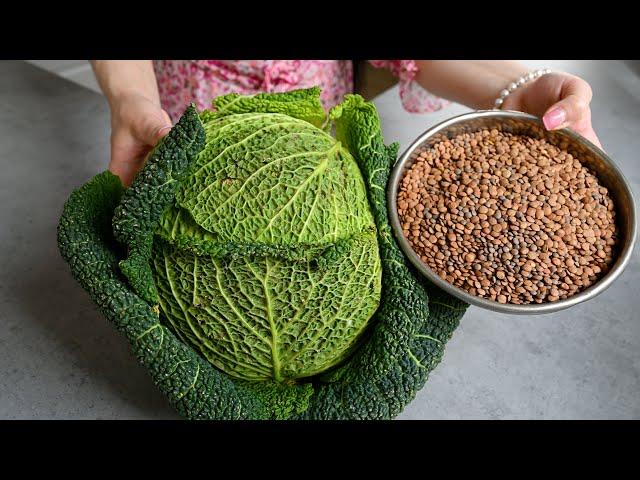 Lentils with cabbage are better than meat! Simple and delicious cabbage recipe!