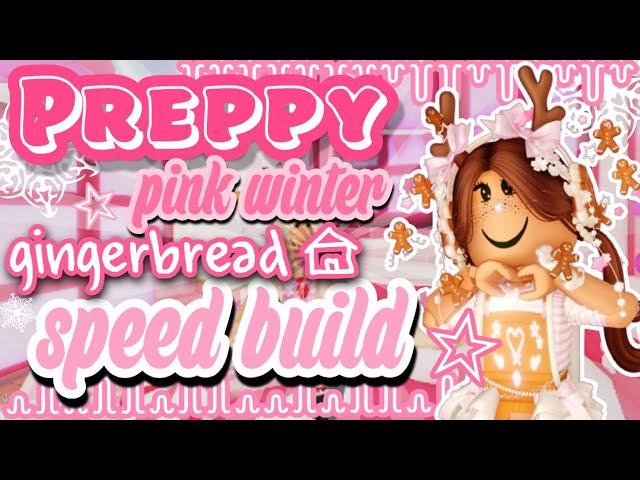 preppy pink winter gingerbread house speed build! *PART 1* 