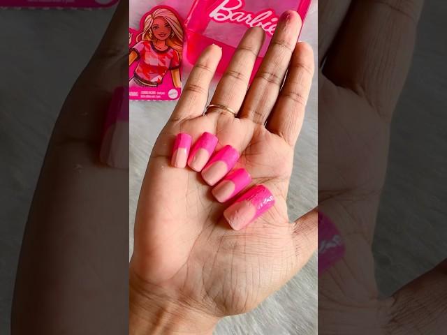 DIY Barbie Nail Art  #crafteraditi #youtubepartner #youtubeshorts #shorts #nailart #barbie