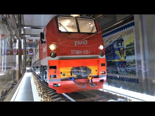 Video about railway transport for children Max is watching a huge train layout and railroad