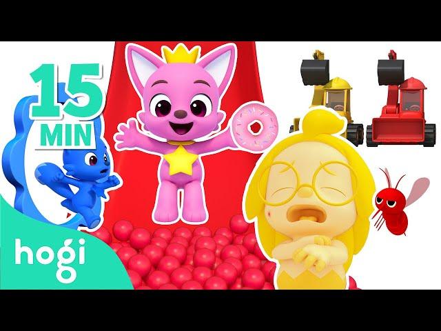 [Best 5] Learn Colors with Hogi｜Ball Pit, Slides, Mosquitoes, Cars, Donuts｜Hogi Pinkfong